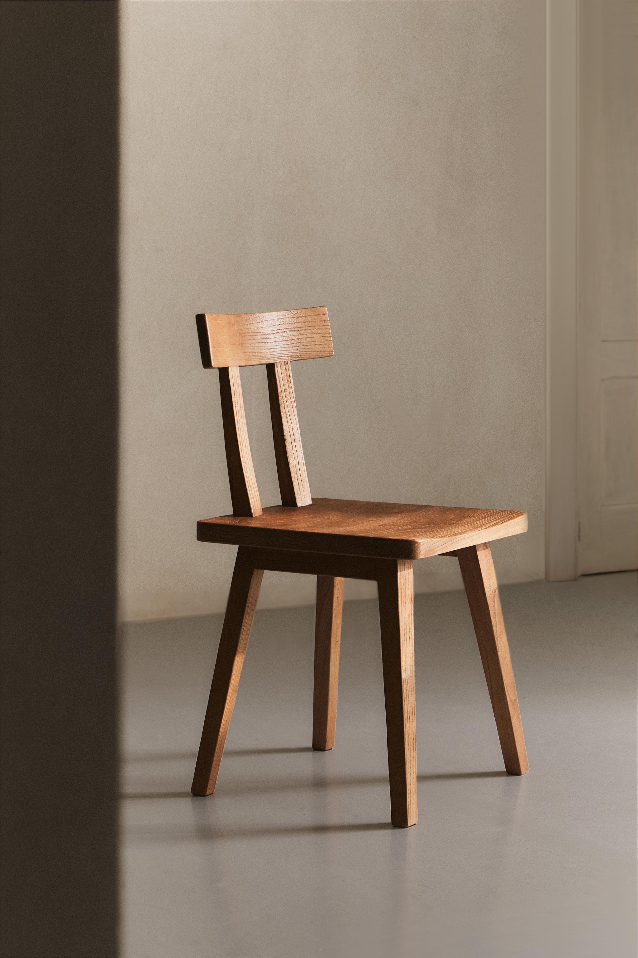 WOODEN CHAIR WITH BACKREST